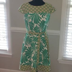 Stunning A-Line Patterned Dress - Like New!
